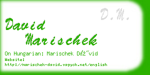 david marischek business card